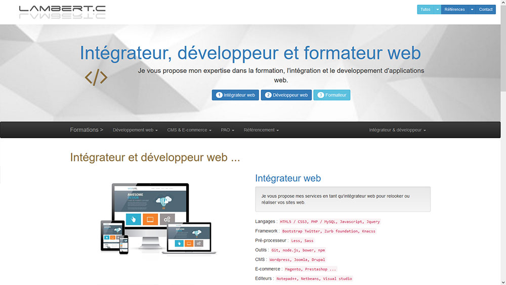 Formateur Web, référencement et PAO