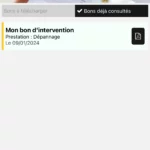 Bon d'intervention
